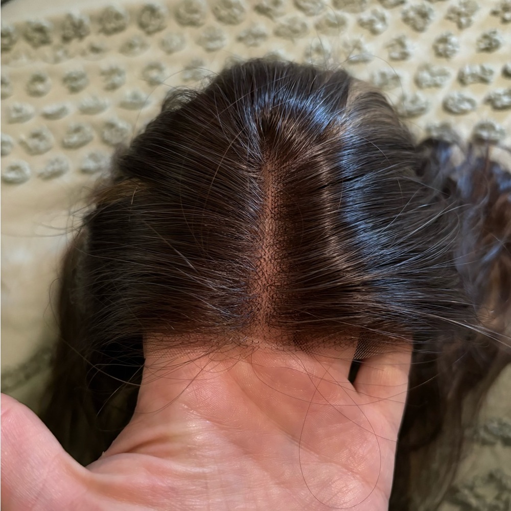 Claire Mono Wave 22" Brown with Highlights Wig - Picture 9 of 9